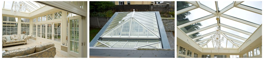 Ceiling windows allowing natural light - ceiling light - transom roof - white roof window frame