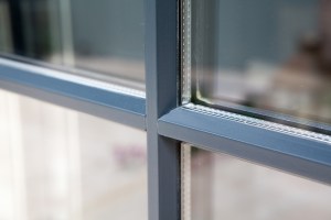 close up of window grille - black window grille