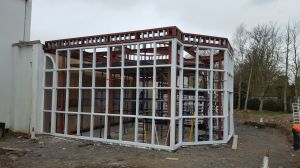 Work in progress - window frames - construction site