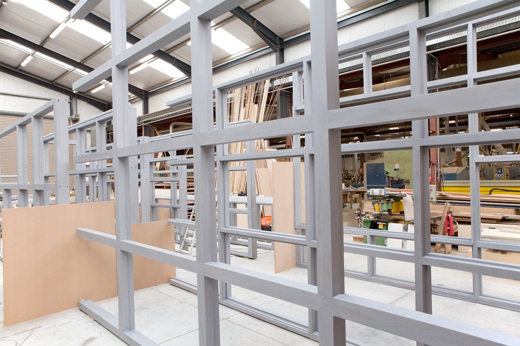 Frames being built in factory - structure frame - work in progress
