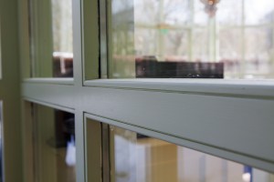 Close up photo of window grill