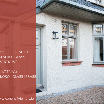 Project: Leaded stained glass windows - iroko - glass - brass