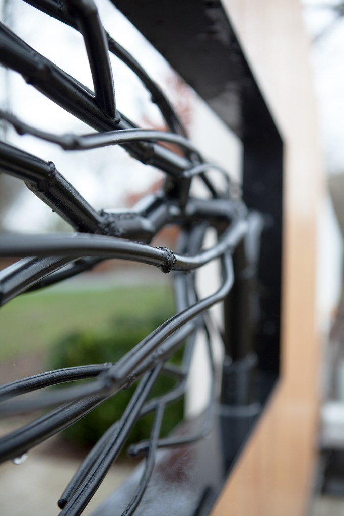 Close up photo of metal tree branches