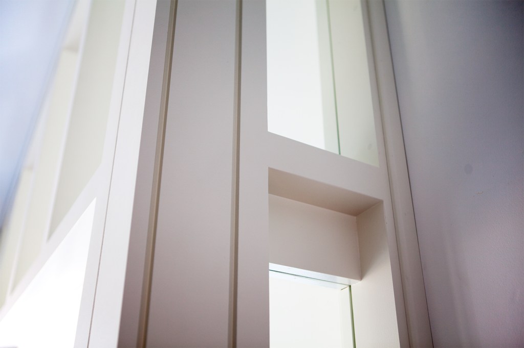 side door detail - windows on the side - white door frame