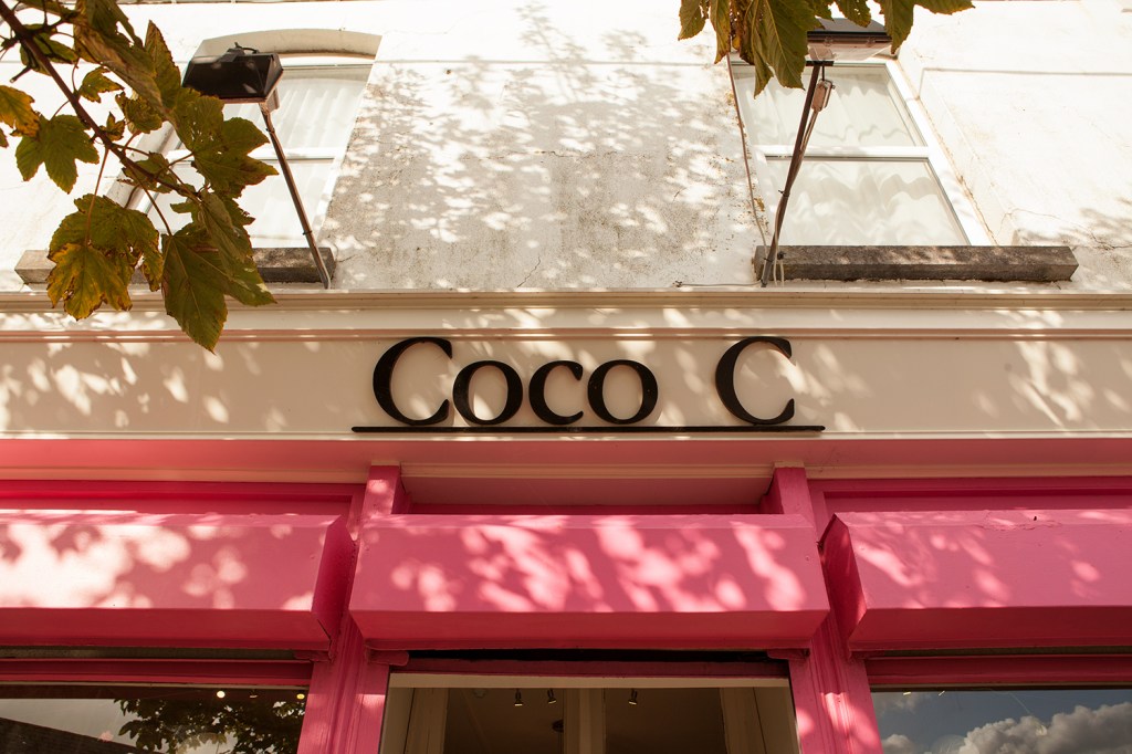 Coco C - Store name - Pink frame - front of shop