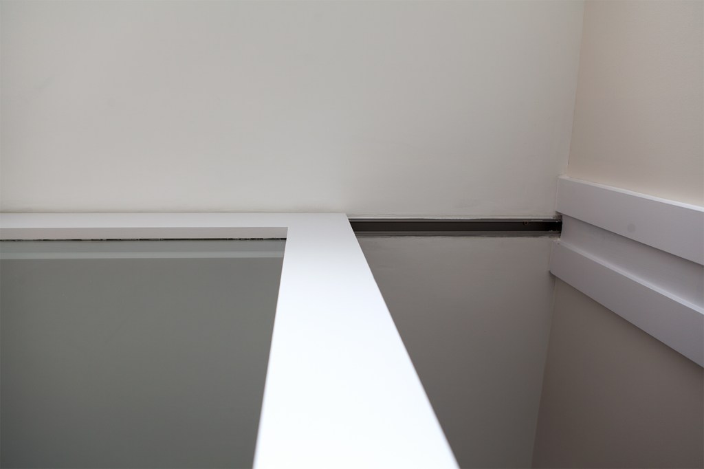 Sliding door - flush sliding door - white frame - flush door - sliding rail